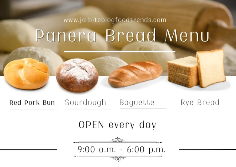 Panera Bread Menu